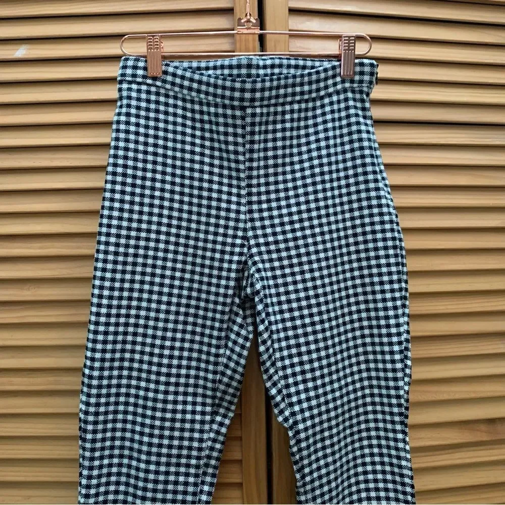 Free People Black and White High Rise Pants size 2